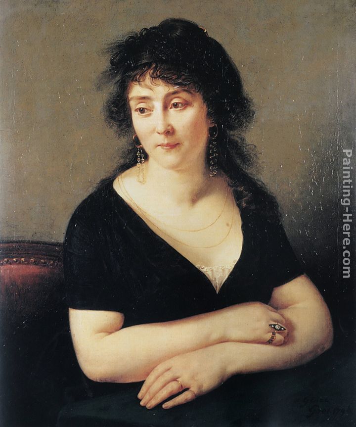 Portrait of Madame Bruyere painting - Antoine Jean Gros Portrait of Madame Bruyere art painting